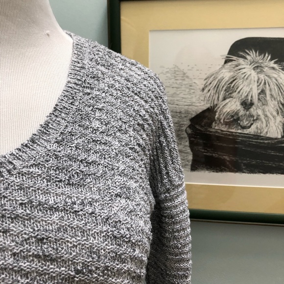 Calvin Klein Jeans Gray Marl V-Neck Sweater - Picture 3 of 11